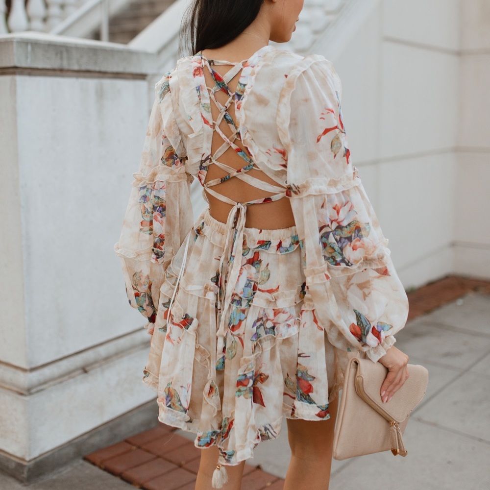 Floral cutout dress